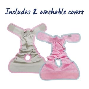 Pink and Gray Washable Diaper. Top Paw brand